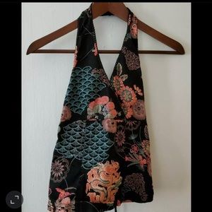 Corset Back Halter Top